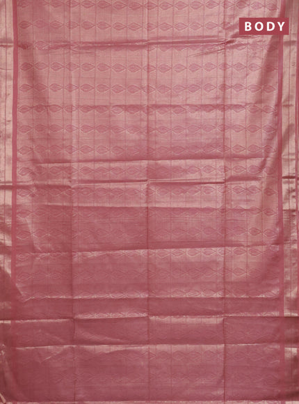 Semi munga jacquard saree pastel pink with allover zari weaves and zari woven border