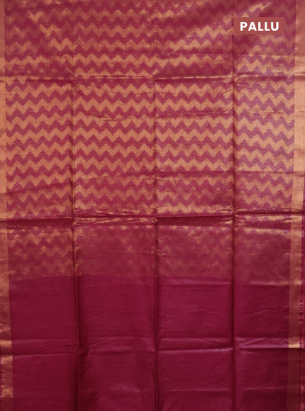 Semi munga jacquard saree wine shade with allover zari weaves and zari woven border