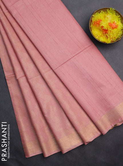 Semi munga jacquard saree peach shade with allover zari weaves and zari woven border