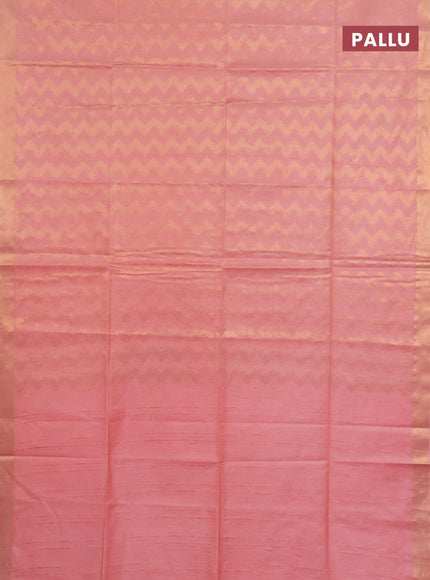 Semi munga jacquard saree peach shade with allover zari weaves and zari woven border