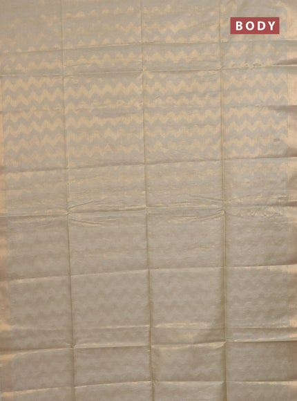 Semi munga jacquard saree mild pista green with allover zari weaves and zari woven border