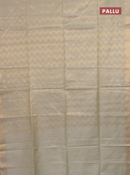 Semi munga jacquard saree mild pista green with allover zari weaves and zari woven border