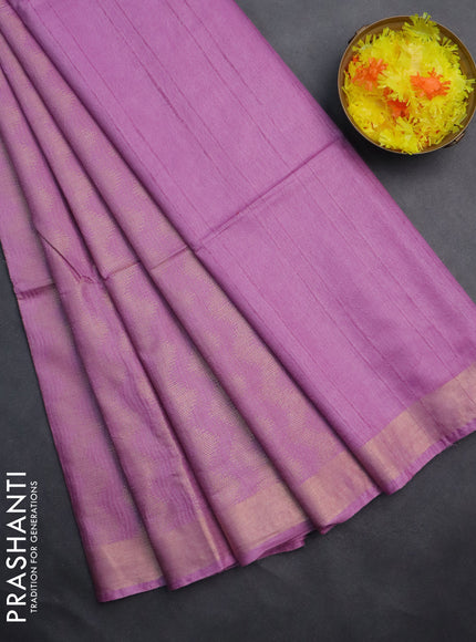 Semi munga jacquard saree pastel lavender with allover zari weaves and zari woven border