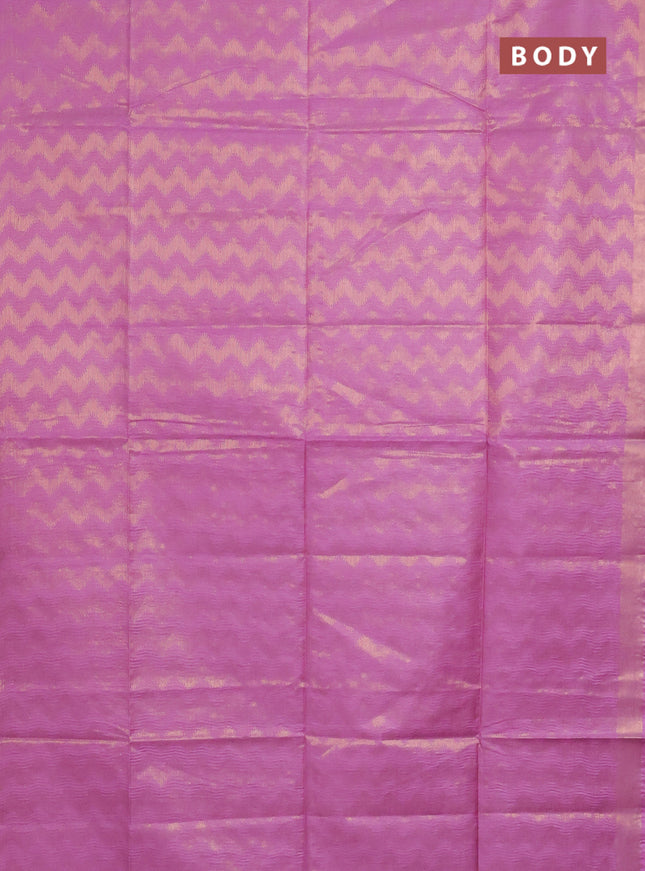 Semi munga jacquard saree pastel lavender with allover zari weaves and zari woven border