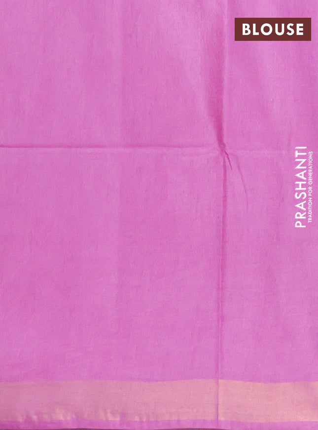 Semi munga jacquard saree pastel lavender with allover zari weaves and zari woven border