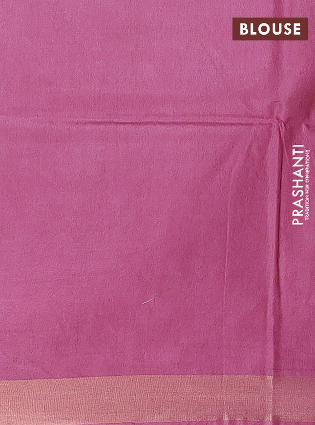 Semi munga jacquard saree pastel pink with allover zari weaves and zari woven border