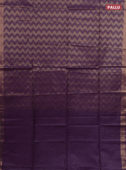 Semi munga jacquard saree violet with allover zari weaves and zari woven border