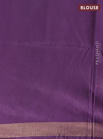Semi munga jacquard saree violet with allover zari weaves and zari woven border