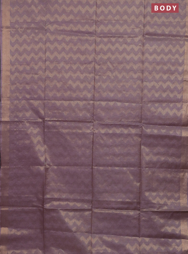 Semi munga jacquard saree pastel brown with allover zari weaves and zari woven border