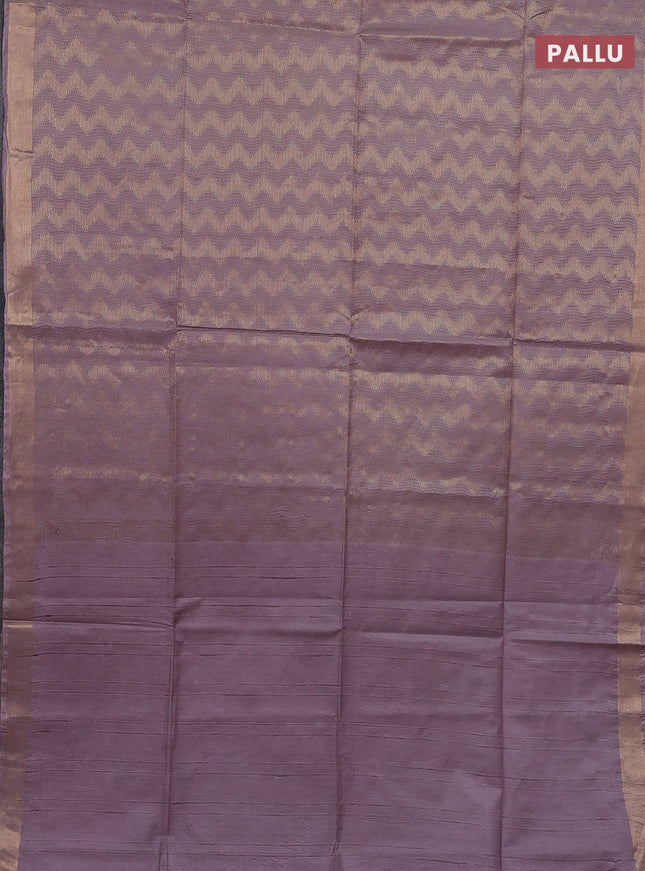 Semi munga jacquard saree pastel brown with allover zari weaves and zari woven border