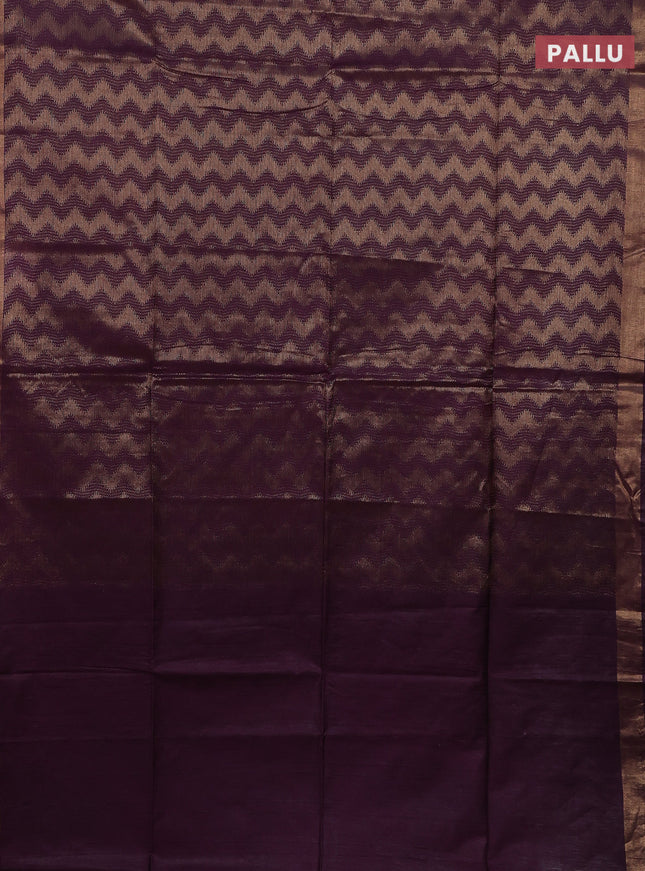Semi munga jacquard saree wine shade with allover zari weaves and zari woven border