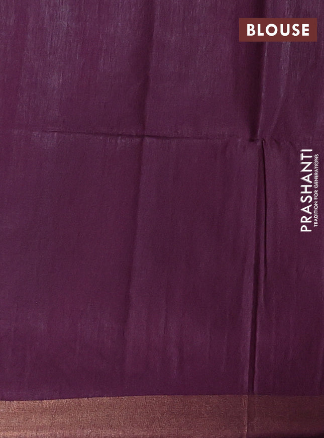 Semi munga jacquard saree wine shade with allover zari weaves and zari woven border