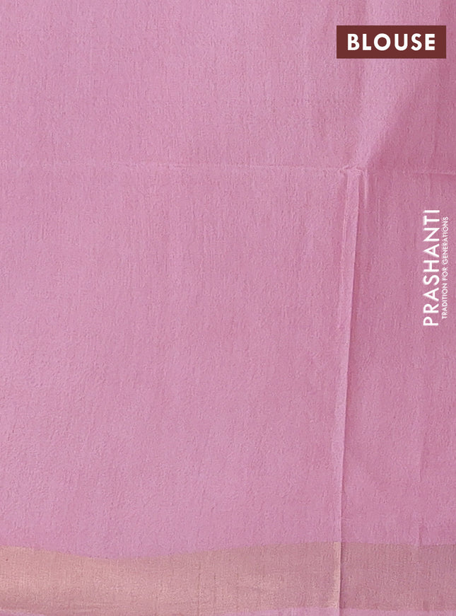 Semi munga jacquard saree peach shade with allover zari weaves and zari woven border