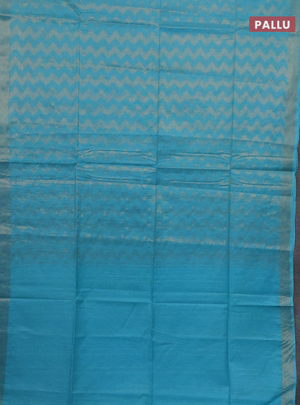 Semi munga jacquard saree light blue with allover zari weaves and zari woven border