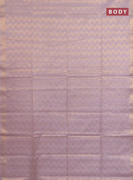 Semi munga jacquard saree grey with allover zari weaves and zari woven border