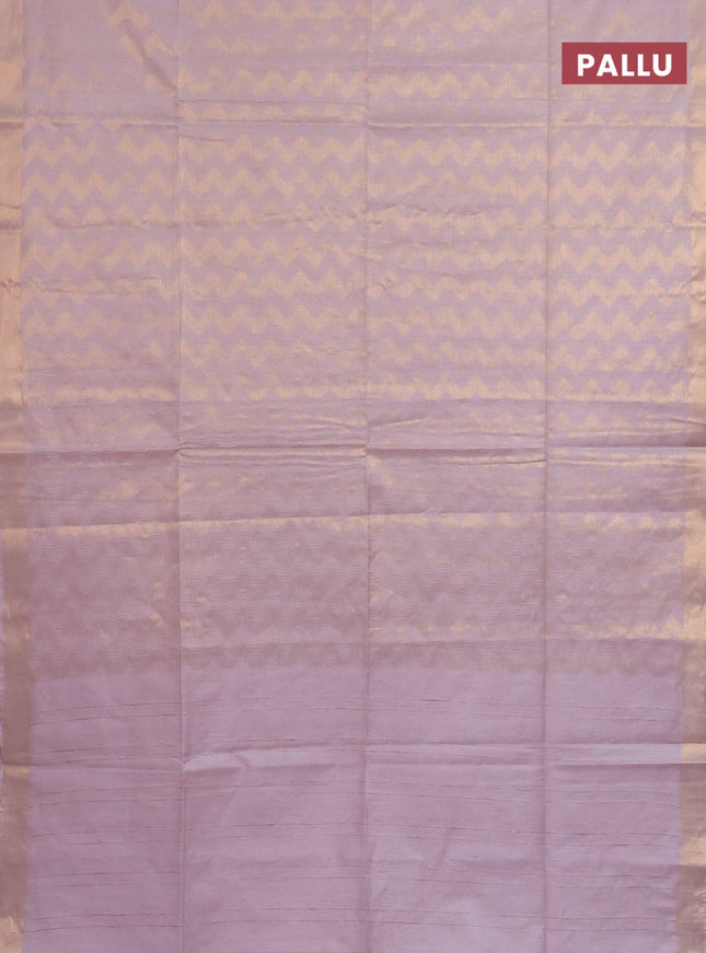 Semi munga jacquard saree grey with allover zari weaves and zari woven border