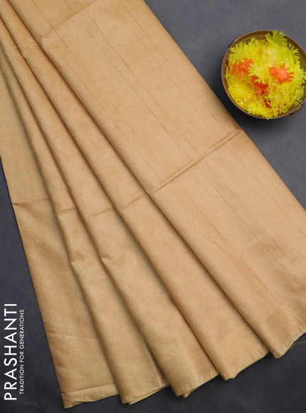 Semi munga jacquard saree sandal with allover zari weaves and zari woven border