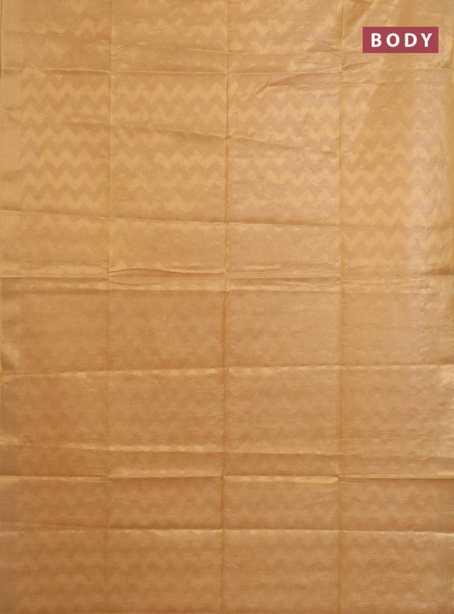 Semi munga jacquard saree sandal with allover zari weaves and zari woven border