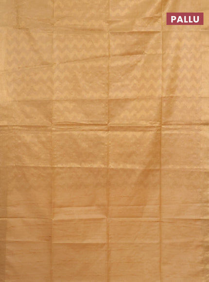 Semi munga jacquard saree sandal with allover zari weaves and zari woven border