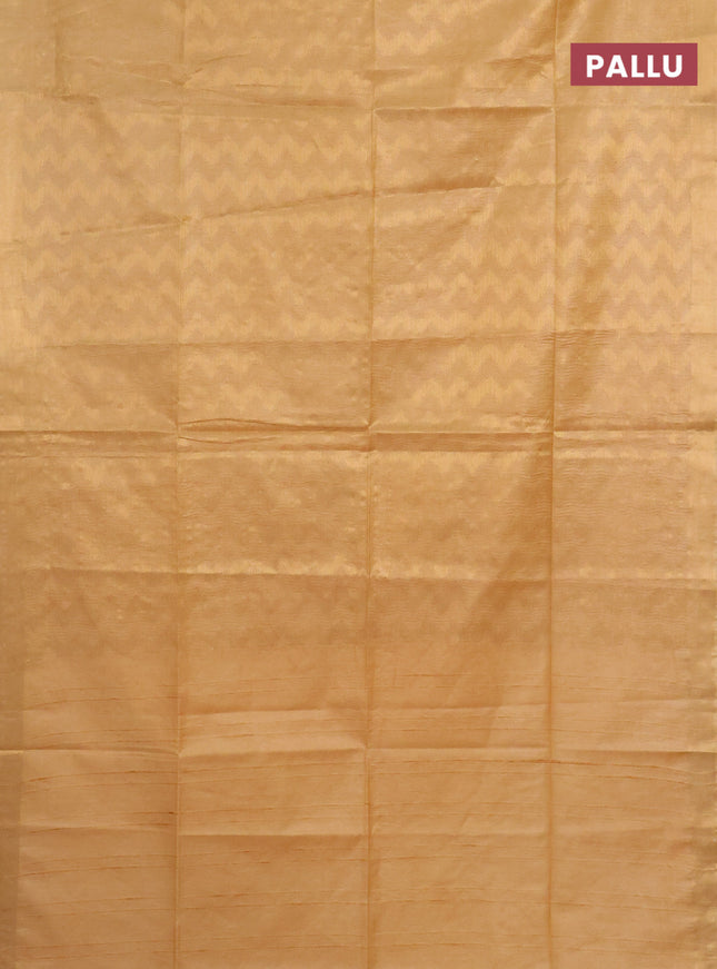 Semi munga jacquard saree sandal with allover zari weaves and zari woven border