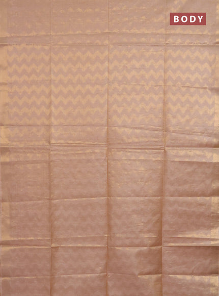 Semi munga jacquard saree beige with allover zari weaves and zari woven border