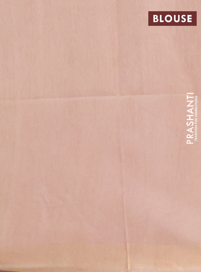 Semi munga jacquard saree beige with allover zari weaves and zari woven border