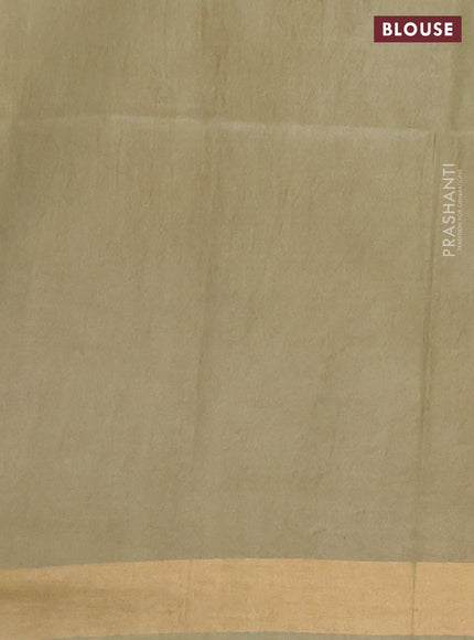 Semi munga jacquard saree pastel green with allover zari weaves and zari woven border