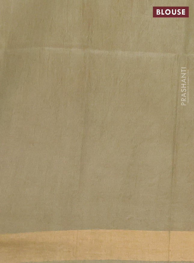 Semi munga jacquard saree pastel green with allover zari weaves and zari woven border