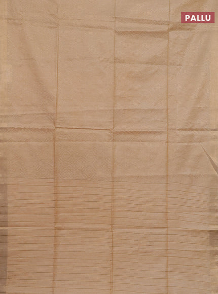 Semi munga jacquard saree sandal with allover zari weaves and zari woven border