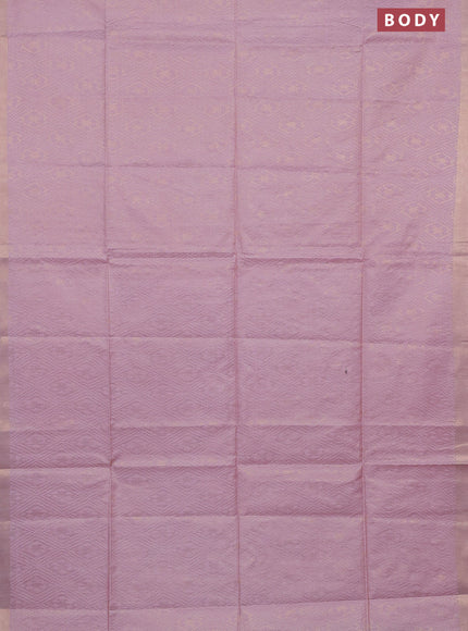 Semi munga jacquard saree baby pink with allover zari weaves and zari woven border