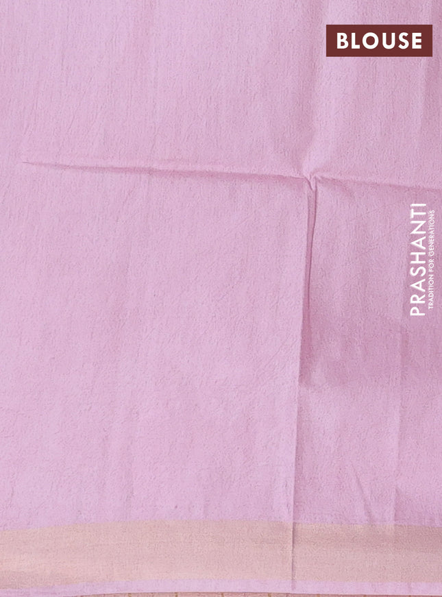 Semi munga jacquard saree baby pink with allover zari weaves and zari woven border