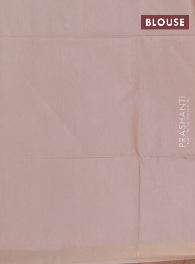 Semi munga jacquard saree beige with allover zari weaves and zari woven border