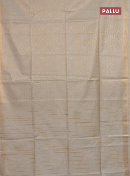 Semi munga jacquard saree pista green with allover zari weaves and zari woven border