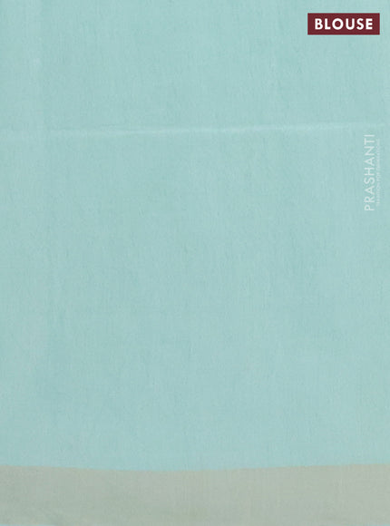 Semi munga jacquard saree pastel green with allover zari weaves and zari woven border