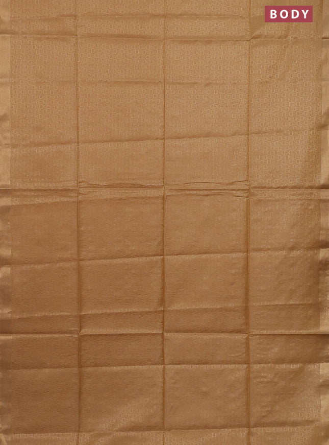 Semi munga jacquard saree mustard yellow with allover zari weaves and zari woven border