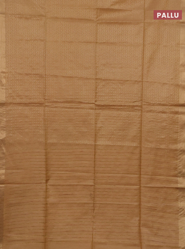 Semi munga jacquard saree mustard yellow with allover zari weaves and zari woven border