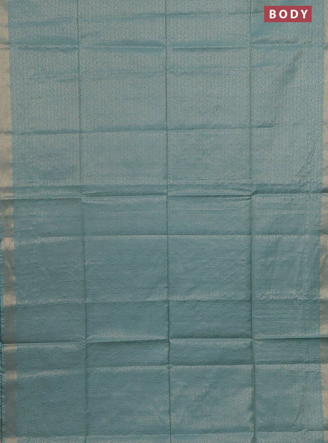 Semi munga jacquard saree pastel green with allover zari weaves and zari woven border