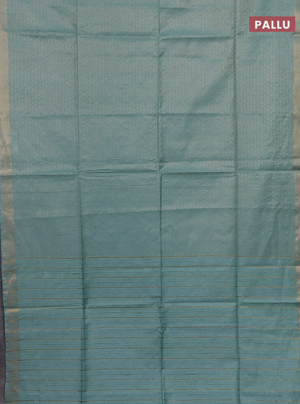 Semi munga jacquard saree pastel green with allover zari weaves and zari woven border