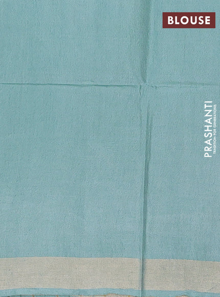 Semi munga jacquard saree pastel green with allover zari weaves and zari woven border