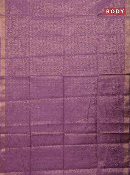 Semi munga jacquard saree lavender with allover zari weaves and zari woven border
