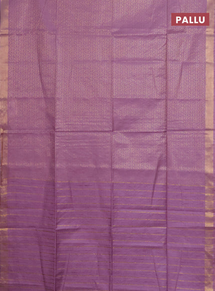 Semi munga jacquard saree lavender with allover zari weaves and zari woven border
