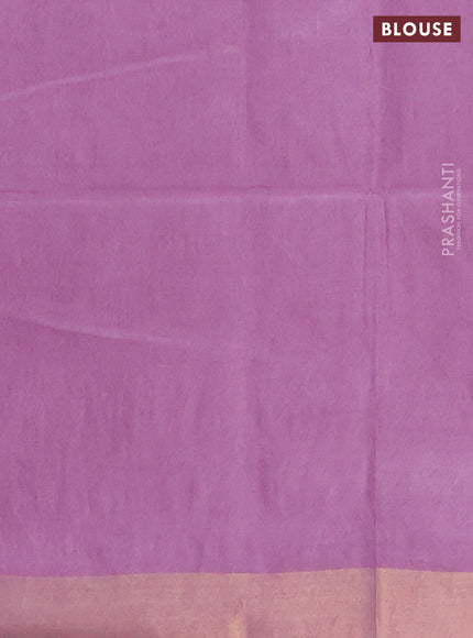 Semi munga jacquard saree lavender with allover zari weaves and zari woven border