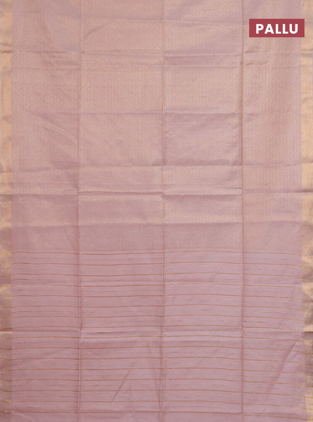 Semi munga jacquard saree beige with allover zari weaves and zari woven border