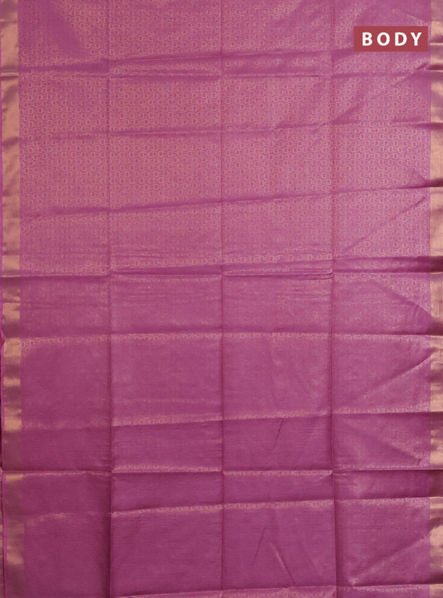 Semi munga jacquard saree pastel lavender with allover zari weaves and zari woven border