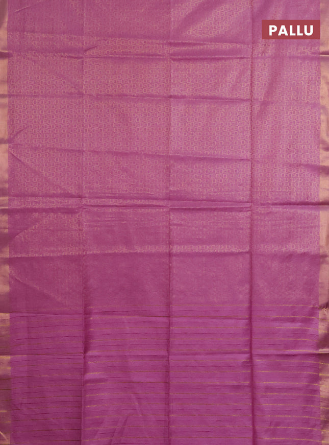 Semi munga jacquard saree pastel lavender with allover zari weaves and zari woven border