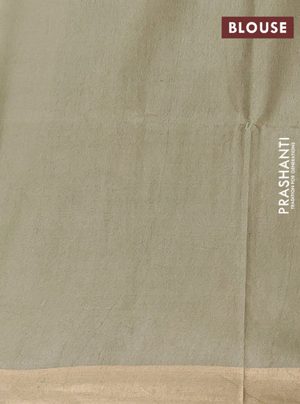 Semi munga jacquard saree pista green with allover zari weaves and zari woven border