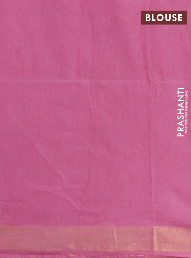 Semi munga jacquard saree Pastel pink with allover zari weaves and zari woven border