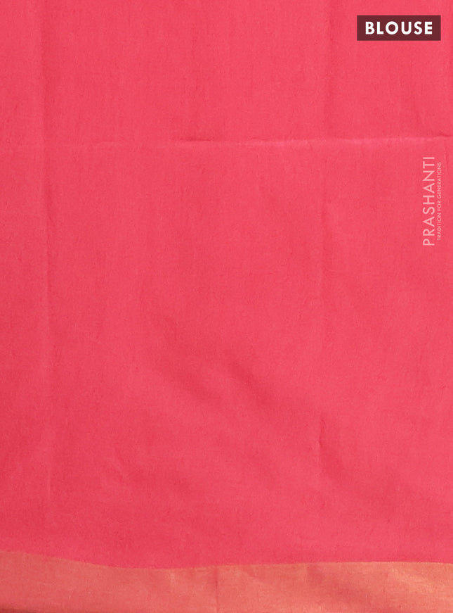 Semi munga jacquard saree peach pink with allover zari weaves and zari woven border