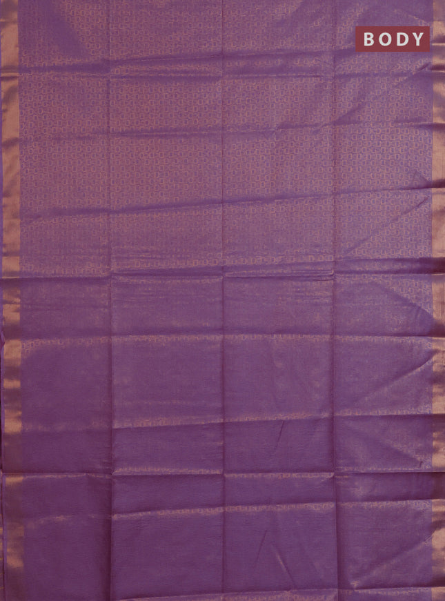 Semi munga jacquard saree pastel lavender with allover zari weaves and zari woven border
