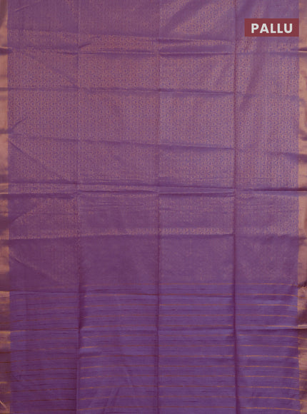 Semi munga jacquard saree pastel lavender with allover zari weaves and zari woven border